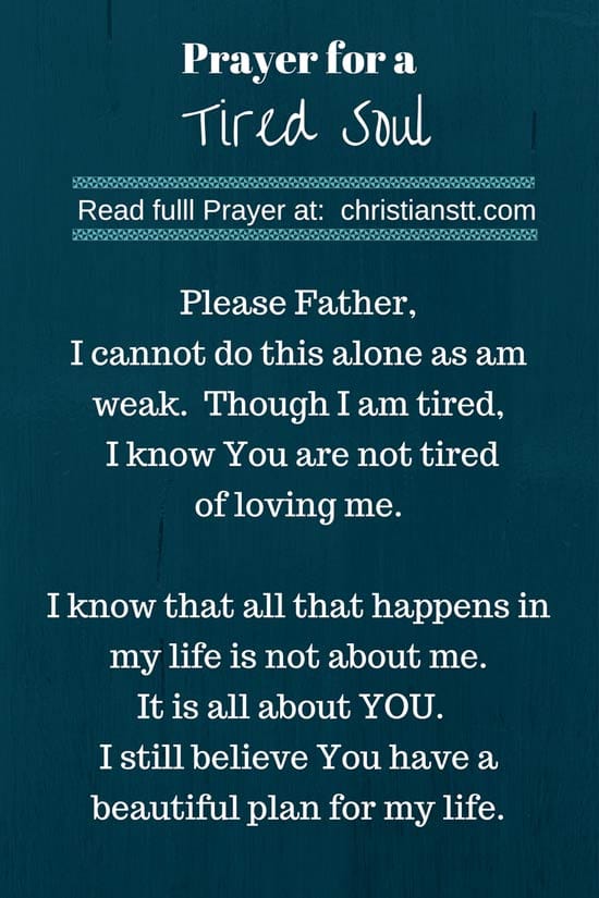 Prayer for a tired soul-pin
