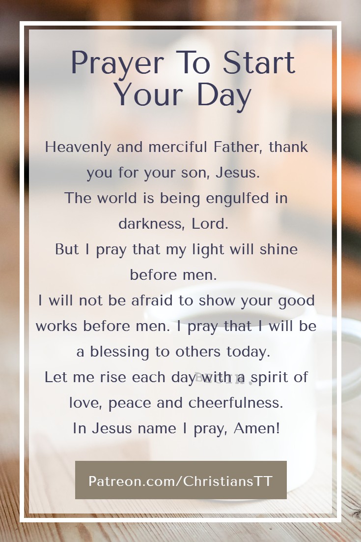 Prayer To Start Your Day
