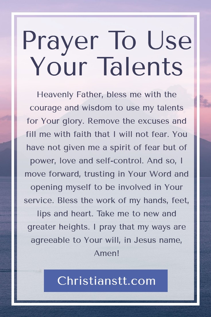 Prayer To Use Your Talents