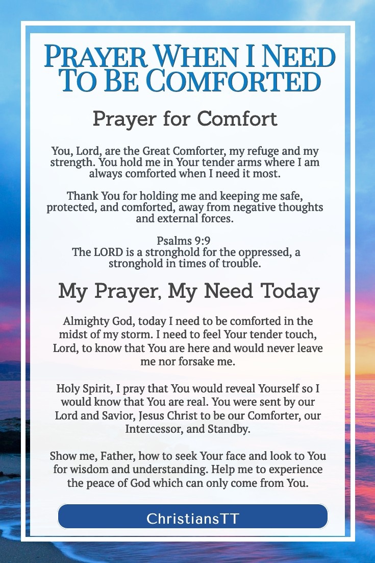 Prayer When I Need To Be Comforted -pdf